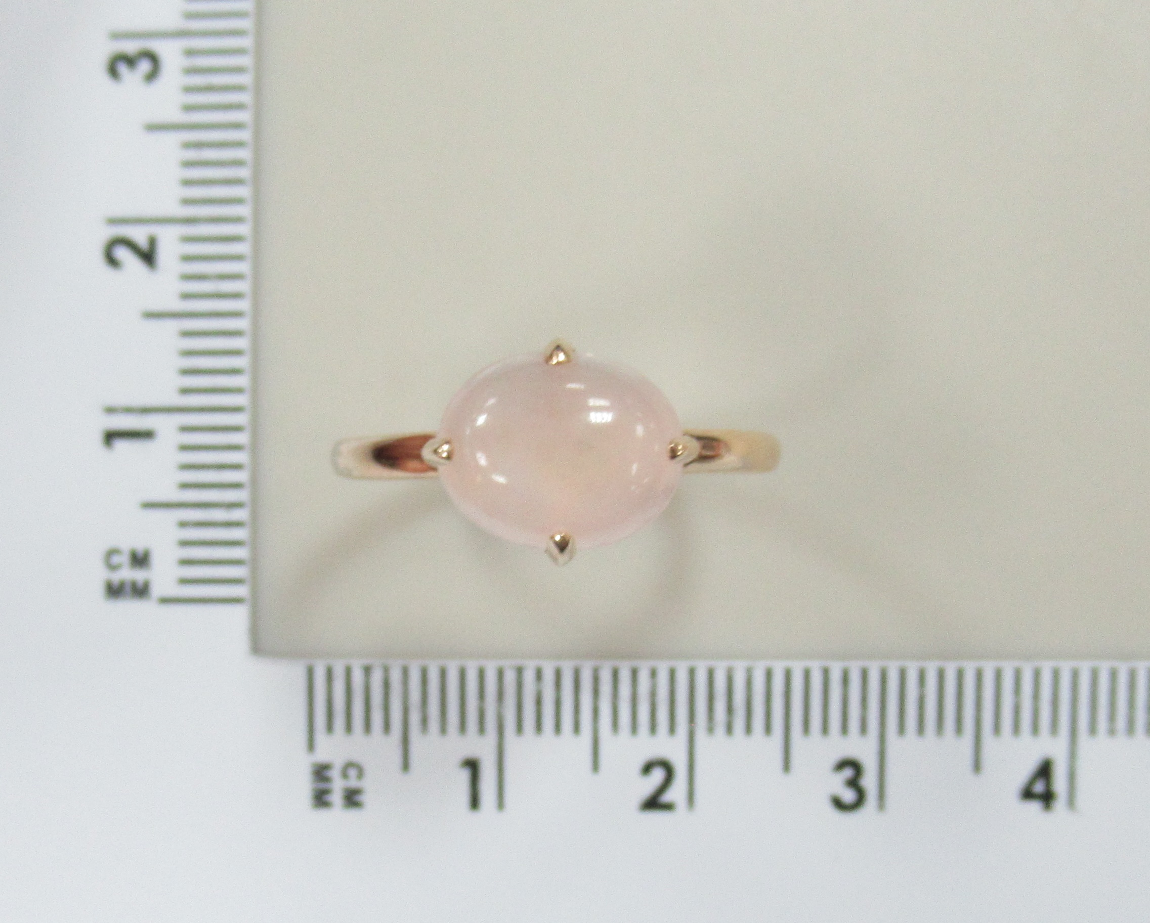 Серебряное кольцо с розовым кварцем